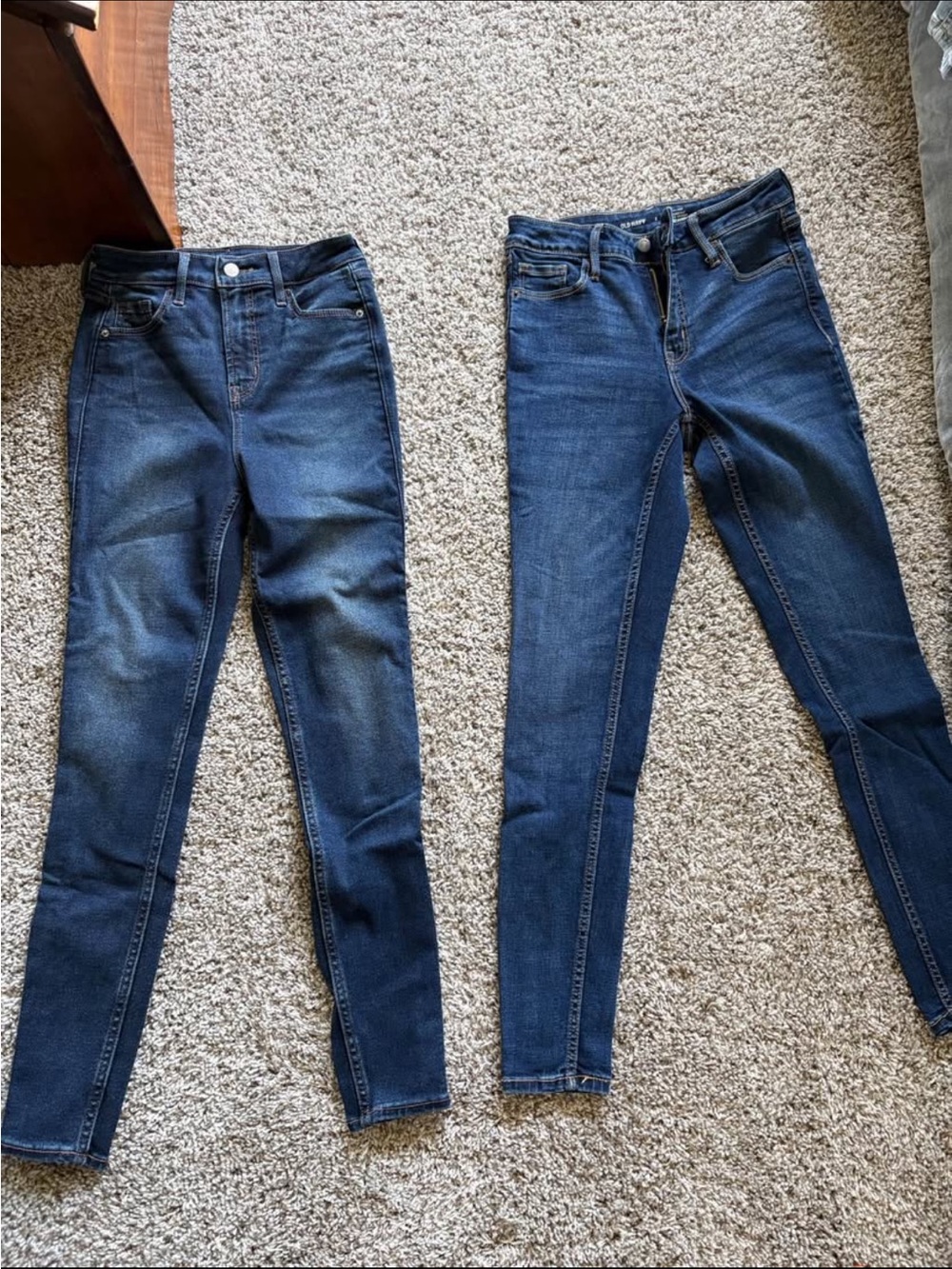 Women's Dark Blue Skinny Jeans - Slim Stretch Denim